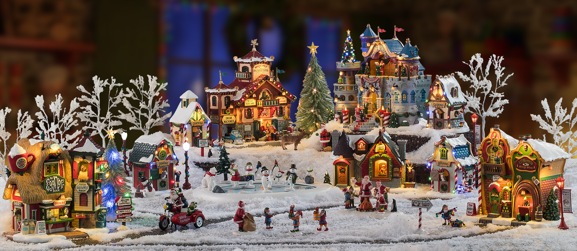 christmas village platform building, Photo Gallery of Miniature Winter  Villag…